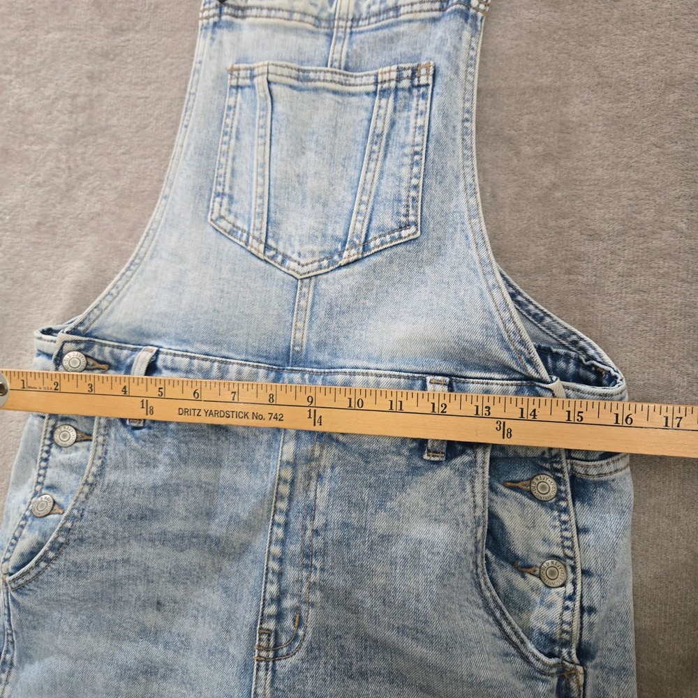 Old Navy Overalls Women 12 Tall Blue Acid Wash Denim Bib Dungaree Jumpsuit 2024 - Picture 11 of 14